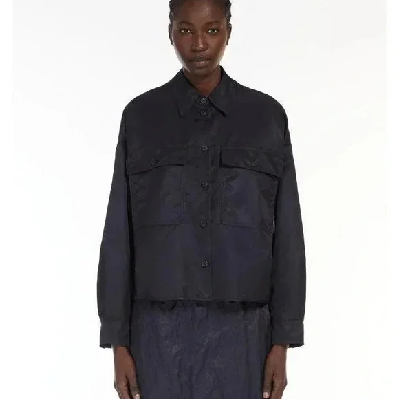 MaxMara Weekend Cremona Twill Shirt Jacket in ultramarine - Picture 1 of 6